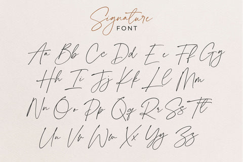 Heritage Sign Co Signature Font Chart