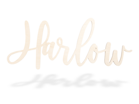 Custom Name Sign Cutout - Harlow Font