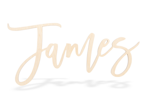 Custom Name Sign Cutout - James Font