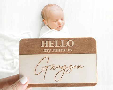 Name Tag Birth Announcement