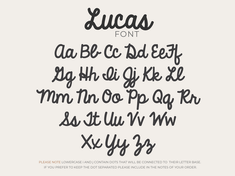 Copy of Custom Name Sign Cutout - Lucas Font