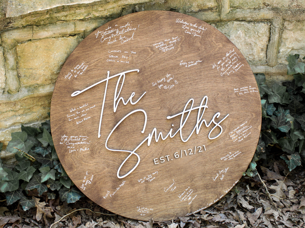 Wedding sign in online book