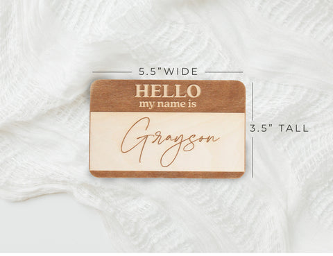 Name Tag Birth Announcement