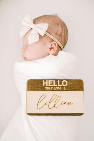 Name Tag Birth Announcement